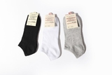 四季黑色白色常规情侣运动男女生袜子纯色袜船袜单独包装10双包邮