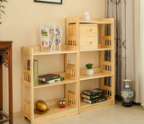 包邮书架书柜置物设计简易实木儿童松木宜家经济原木清漆新款促销