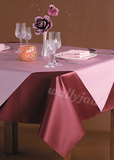 酒店圆桌桌布餐厅饭店台布纯色正方形桌布布艺浅紫色色酒红色桌布