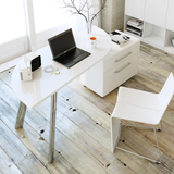 现代简约时尚电脑桌360度旋转拐角书桌书台 创意办公桌白色烤漆