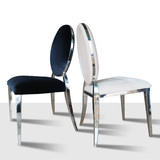 不锈钢餐椅 时尚简约餐厅餐椅 金属餐椅 现代布艺餐椅 黑白色椅子