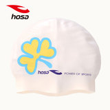 正品 hosa浩沙 印花硅胶防水泳帽 花朵厚实硅胶游泳帽 074605