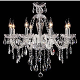欧式现代时尚简约玻璃弯管蜡烛水晶灯客厅灯卧室餐厅水晶灯吊灯