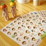 DIY韩国创意文具透明日记贴纸 可爱卡通小蜜蜂相册装饰粘纸 贴画