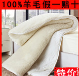 纯棉高档正品新款单人双人加厚羊绒毛毯床垫褥子100%羊毛床垫包邮