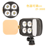致峰ZF-3000摄像灯 专业高亮度led摄影补光灯 色温连续可调外拍灯