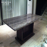 卡米纳正品牌 纯天然洞石餐桌 方型餐台 餐厅家具定制KM-042E