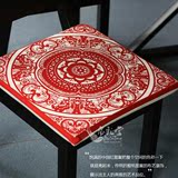 中国风中式纯棉布艺中式软饰海绵坐垫椅垫餐椅垫沙发垫地垫可拆洗