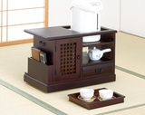 客厅仿古小茶柜 简约现代实木质茶水台 简易欧式茶具茶杯柜特价