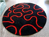 厂家直销手工制作晴纶地毯1.2*1.2米圆形只售168元（可定做）