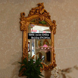 欧式浴室镜 壁挂式雕花时尚KTV酒店走廊装饰玄关镜子 创意美人镜