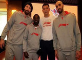 李宁赞助中国国家男篮CBA篮球联赛球员版训练帽衫套装卫衣出场服