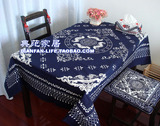 万寿福寿餐厅桌布台布盖布传统特色民族风茶几布红蓝色 布络正品
