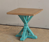 lof实木餐桌椅组合现代简约原木小方桌韩式咖啡厅4人桌创意定制