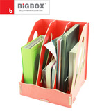 创意办公用品 BIGBOX品牌木质三格杂志文件架 收纳盒资料架文件盒