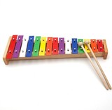 15音打击铝板打琴儿童乐器音乐玩具手敲琴木琴奥尔夫教具