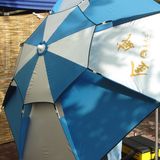 【姜太公】蓝色金威钓鱼伞2米防紫外线防风超轻加固万向双层包邮
