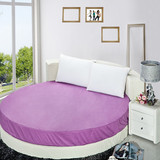 100%纯棉 纯色圆床床笠 圆床床上用品 圆形床品床罩 床套多色可选