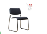 椅子靠背椅电脑椅职员椅办公椅黑色皮革椅家用书桌椅餐椅可叠放摞