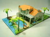 手工DIY 立体组装益智玩具 豪华别墅 房屋豪宅 场景建筑 3D纸模型