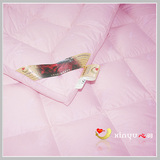 心羽全棉凹凸型鹅绒羽绒床垫褥多规格正品特价床褥白鹅粉红优等品