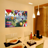 diy数字油画风景手绘艺术创意客厅卧室墙画自己填色装饰画 热气球