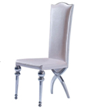 新古典不锈钢餐椅时尚布艺餐椅后现代不锈钢餐桌椅设计师椅A833-2