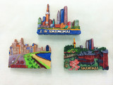 热卖上海东方明珠外滩豫园特色旅游纪念品浮雕冰箱贴树脂工艺磁铁