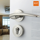 德国EKF门锁现代简约室内房门锁具木门锁 分体纯铜锁芯机械门锁