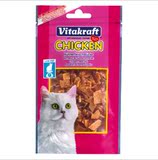 德国Vitakraft卫塔卡夫美味猫零食 洁齿鸡肉小片 50g