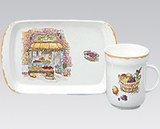儿童餐具套装水杯盘子陶瓷韩国进口瓷器可爱卡通骨瓷菜盘创意家用