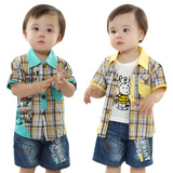 潮男宝宝夏季夏装儿童小孩婴儿外出服童装套装一周岁0-1-2-3-4岁