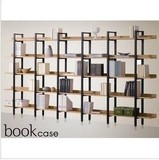 特价宜家钢木书架组合五层书架储物架置物架货架隔断木架展示架