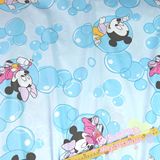 米奇泡泡卡通纯棉布料 宝宝布 床品被套床单定制做 全棉面料批发