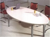 上海特价现代简约办公会议桌洽谈桌椭圆形接待台钢架电脑桌定制