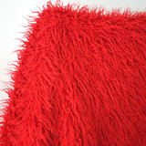 半米价 5cm大红色滩羊毛长毛绒布料 皮草外套地毯 影楼拍照背景布