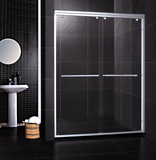 浴室钢化玻璃隔断淋浴房简易屏风趟门非标定做一字型隔断淋浴房