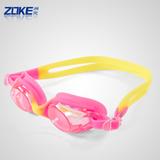 ZOKE新款儿童游泳眼镜防水防雾高级硅胶大框舒适可调节男女童泳镜