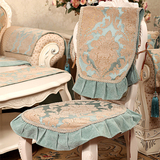 现代欧式田园椅子垫坐垫餐椅垫套 高档加厚冬天布艺时尚米色