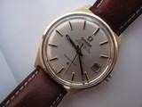 二手表古董瑞士极品稀少18K鲍鱼实金放射盘欧米茄564手表(收藏级)
