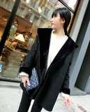 2016冬季韩版时尚洋气双面穿毛呢大衣加绒加厚保暖毛绒中长款外套