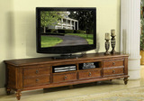 美式乡村实木特价电视柜2米地柜简约全实木美式家具定制定做