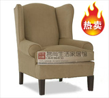 现货新古典后现代沙发椅美式欧式简约休闲椅子出口外贸单人老虎椅