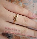 韩国工厂订做  14K纯金  可爱蝴蝶戒指