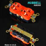 美国原装 HUBBELL IG8300 2位美标橙色电源插座芯 86 型开关家用