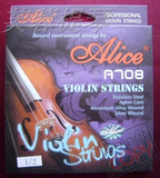 小提琴尼龙弦 爱丽丝A708小提琴套弦 尼龙芯 纯银丝1/2和1/4琴用