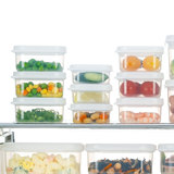 日本进口厨房塑料密封罐冰箱保鲜盒套装食品糖果茶叶洗衣粉收纳盒