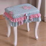 纯棉布艺化妆凳套 椅子套 钢琴凳罩 梳妆台桌布 书桌 定制尺寸