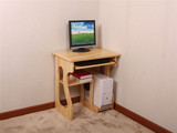 特价机遇小型电脑桌简约时尚台式实木家用学习桌樟子松创意电脑桌