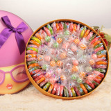 创意水果味棒棒糖手工喜糖果硬糖礼盒装可爱零食浪漫生日礼物包邮